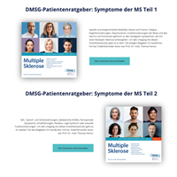 Zum kostenlosen Download: die beiden  Patientenratgeber zu Symptomen der MS